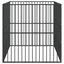 vidaXL Corralito para perros con 20 paneles acero galvanizado negro, , large indicador imagen numero 15