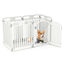COSTWAY Corral de Mascotas de 6 Paneles, Valla Plegable de 81 cm con Puerta de Cierre Seguro, Estacas y Ventosas, Ideal para Perros Pequeños y Medianos, Interior y Exterior, Blanco, , large indicador imagen numero 1