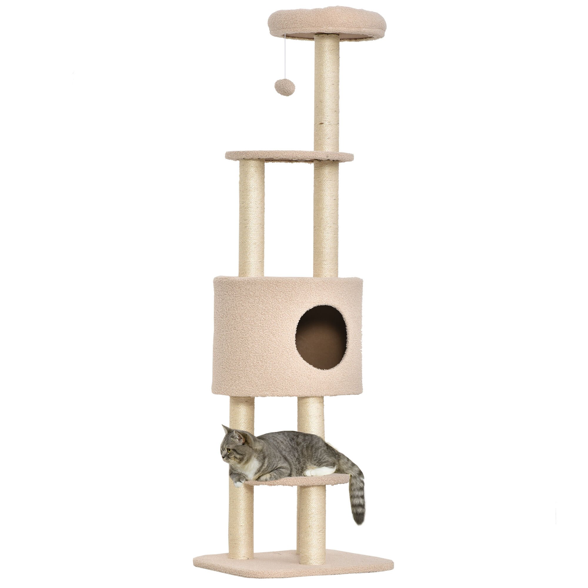 PawHut Rascador Beige para Gatos