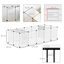 Pawhut Valla para Mascotas DIY con 20 Paneles de Resina Parque para Animales Pequeños Jaula Modular para Cobayas Conejos Chinchillas 175x70x45 cm Blanco, , large indicador imagen numero 3