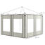 Outsunny Paredes Laterales para Carpa de 2 Paneles 295x195 cm Paredes Laterales de Repuesto de Tela Oxford con 2 Ventanas para Carpas de 6x3 m 3x3 m Crema, , large indicador imagen numero 3