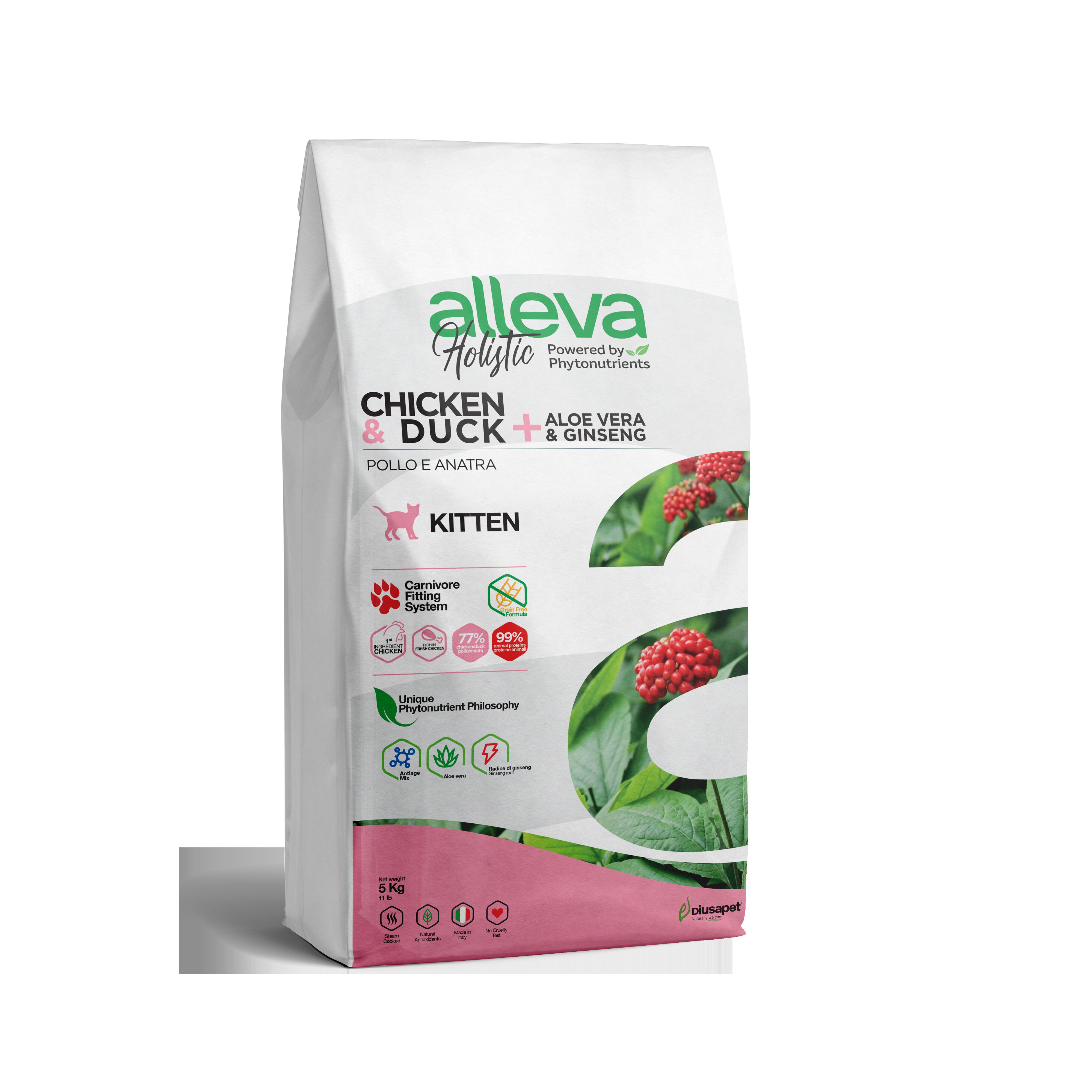 Pienso Alleva Holistic Kitten para gatitos sabor Pato y Pollo, , large Imagen numero 1