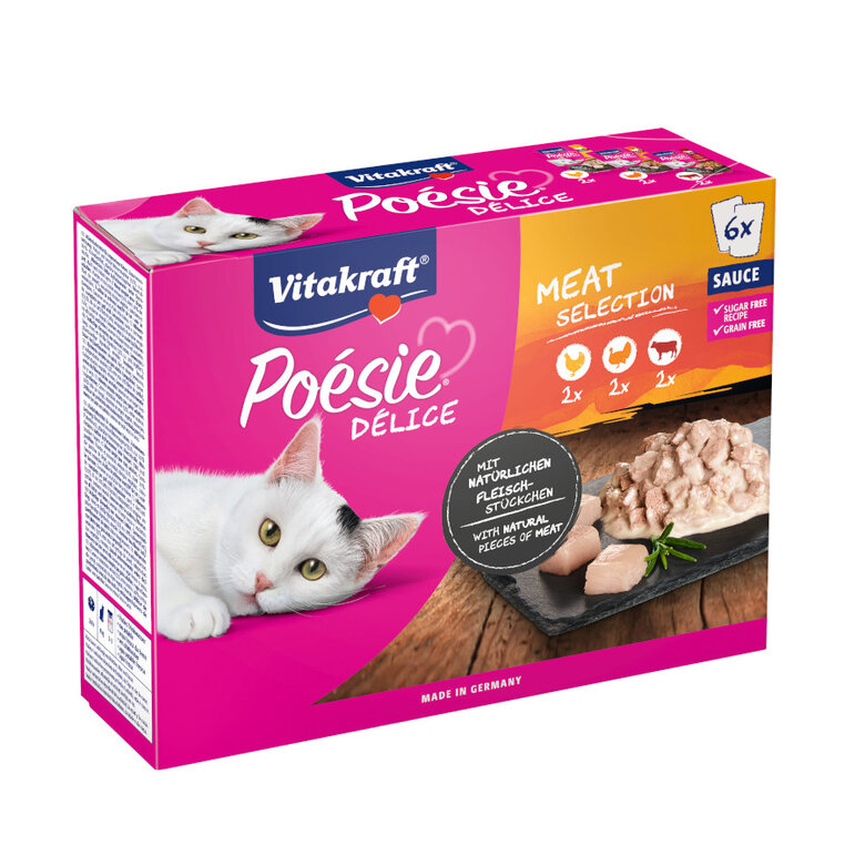 6 sobres x 85 g Vitakraft Poésie Carne sobre en salsa para gatos