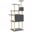 vidaXL Rascador para gatos con postes de sisal gris oscuro 166 cm, , large indicador imagen numero 4
