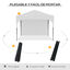 Outsunny Carpa Plegable 3x3 m Cenador de Jardín con Altura Ajustable 1 Pared Lateral Impermeable 4 Bolsas de Arena y Bolsa de Transporte Gazebo para Exterior Patio Fiestas Blanco, , large indicador imagen numero 4