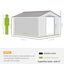 Outsunny Caseta de Jardín de Exterior Cobertizo de Jardín 8,3 m² 277x322x192 cm con 2 Puertas Corredizas Base Refuerzo (Suelo NO Incluido) para Patio Terraza Gris, , large indicador imagen numero 3