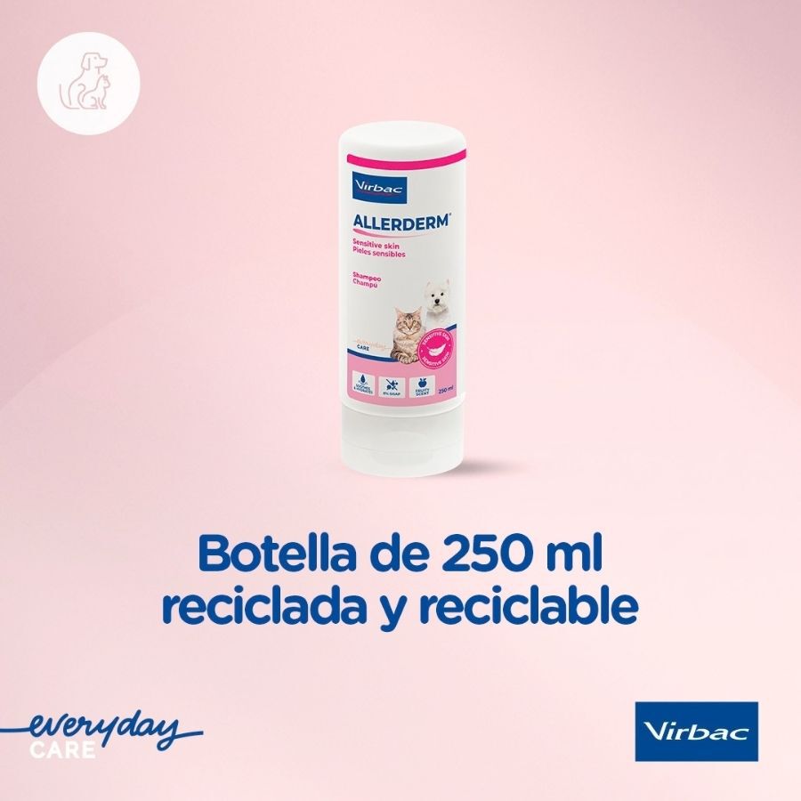 Virbac Allerderm Champ&uacute; Piel Sensible para perros y gatos, , large Imagen numero 4
