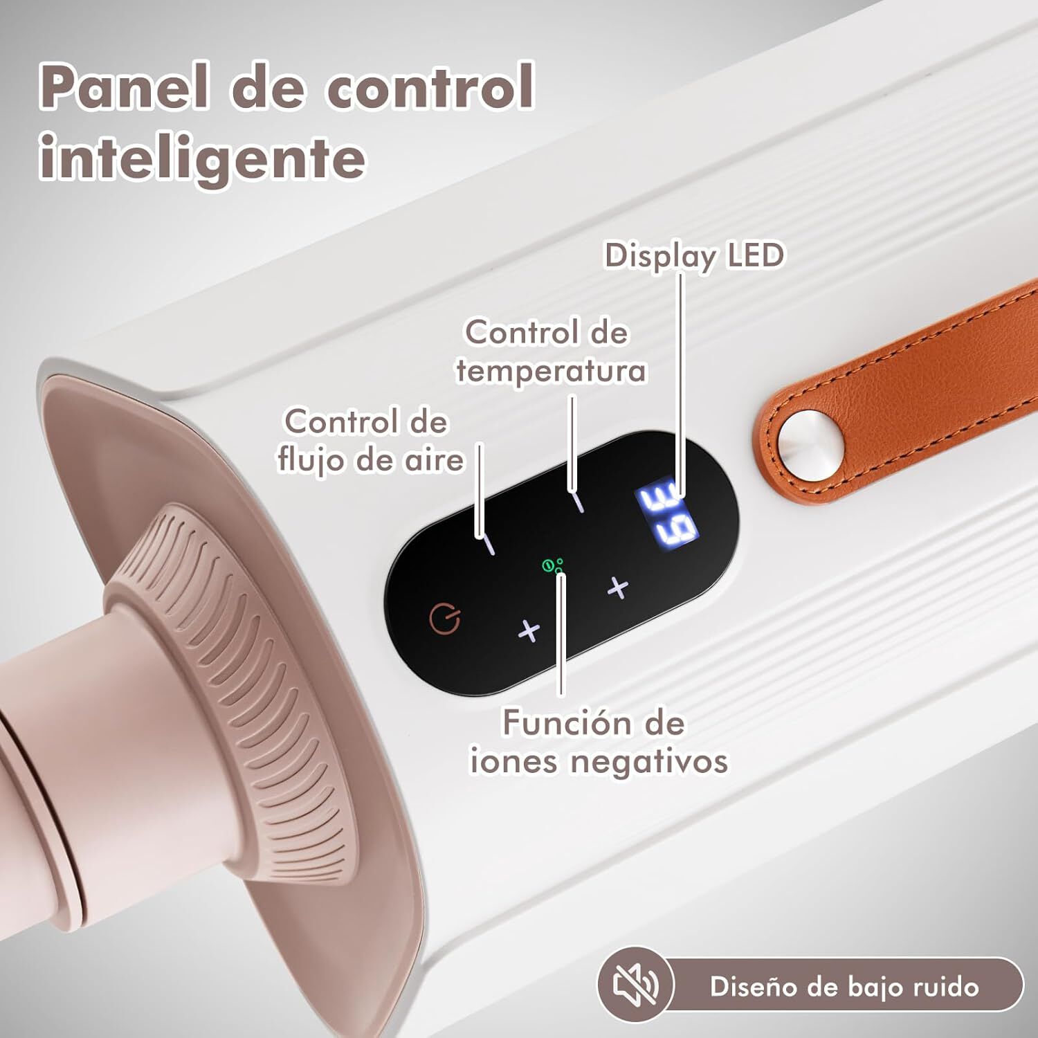 COSTWAY Secador Para Perros y Gatos 1700W, Temperatura y Flujo de Aire Ajustables, Secador Para Mascotas de Lones Negativos, 4 Boquillas, Pantalla Inteligente LED, , large Imagen numero 4