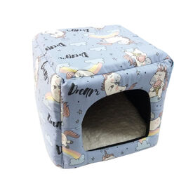 Small Life Cubo con Estampado de Unicornio para roedores