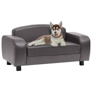 Vidaxl sofá alargado gris para perros