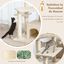 COSTWAY Árbol para Gatos de 4 Niveles, Torre para Gatos con Postes para Rascar, Plataforma Superior de Felpa, Condominio para Gatos, Área de Juegos para Gatitos, árbol de Actividad Interior (Beige), , large indicador imagen numero 3