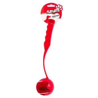 Play&Bite Lanzador de Pelota Rojo para perros, Play&Bite Lanzador de Pelota Rojo para perros