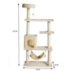Pawhut árbol rascador 5 plantas beige para gatos, , large image number null