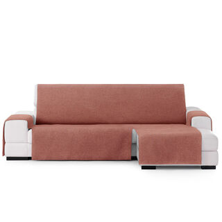 Vipalia Protector Cubre Sofá Chaise Derecho Color Teja Modelo Brisa para perros
