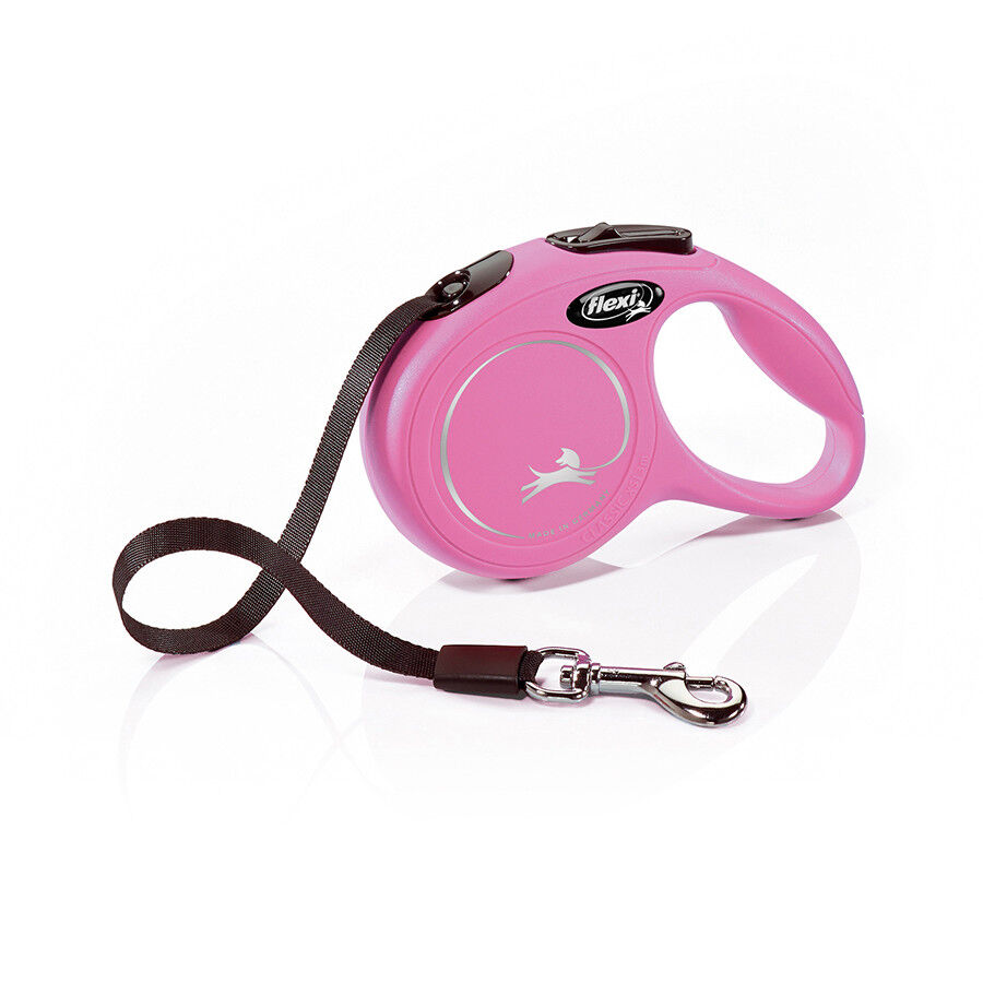 Flexi New Classic Correa Extensible de Cinta Rosa para perros, , large Imagen numero 1