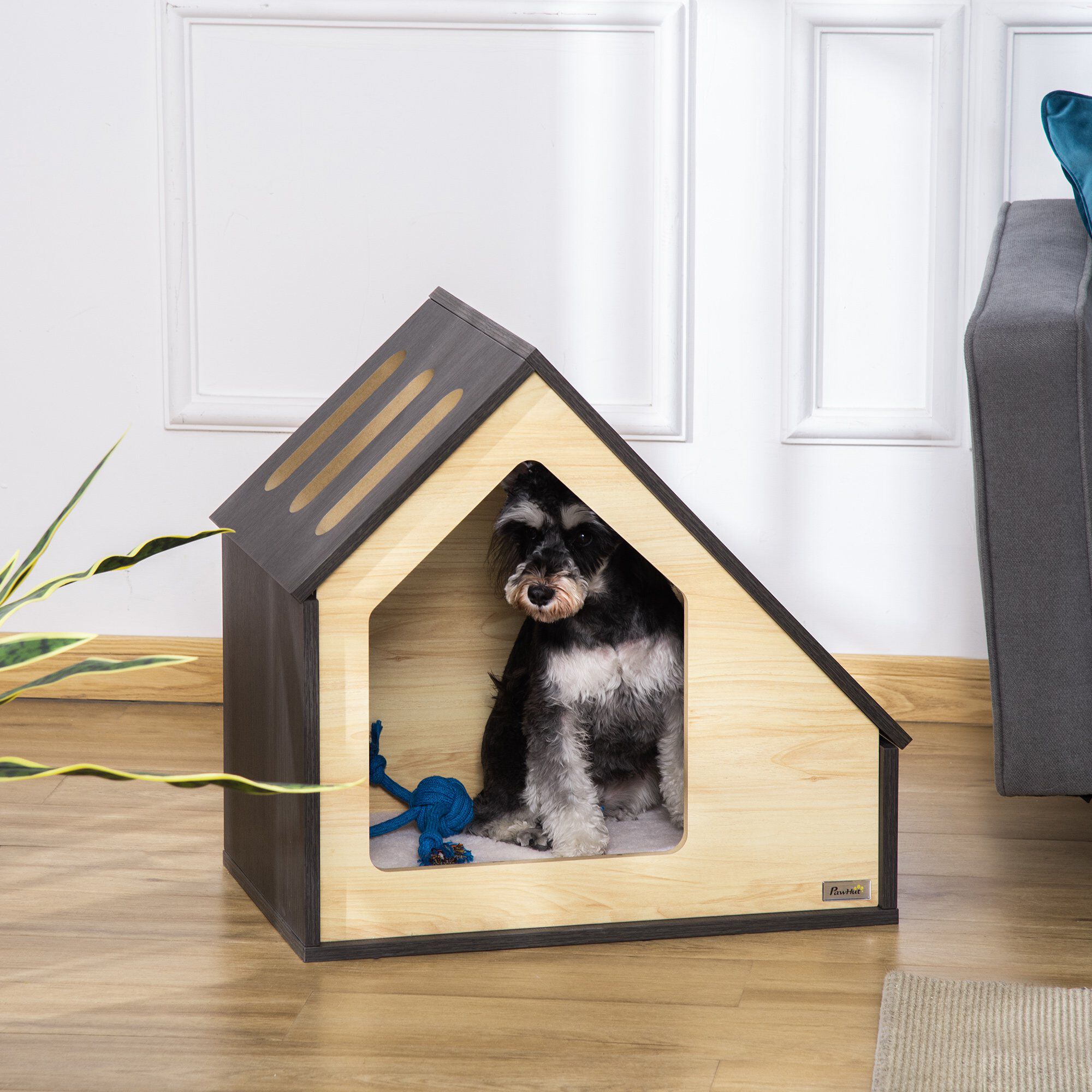 PawHut Caseta de Madera para Perros Perrera, , large Imagen numero 2