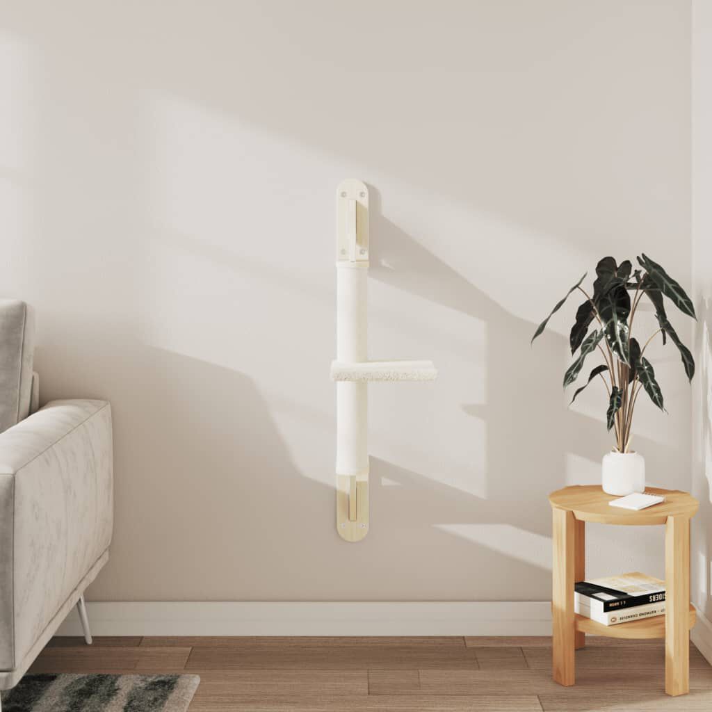 vidaXL &Aacute;rbol rascador para gatos de pared crema 85,5 cm, , large Imagen numero 3