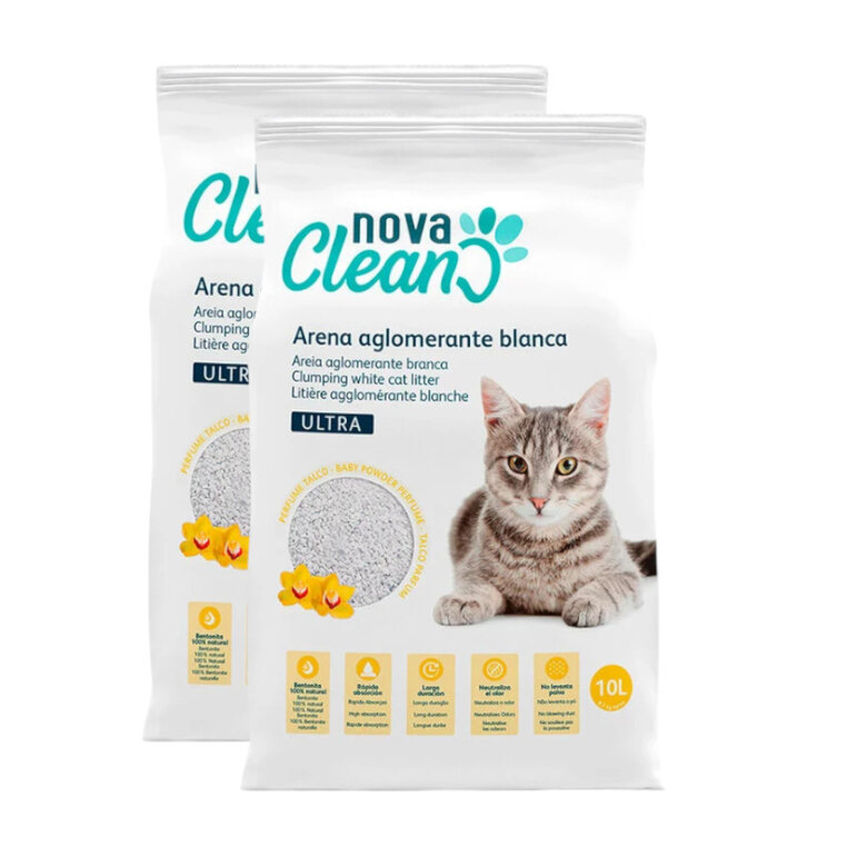 Nova Clean Ultra Arena Aglomerante de Talco para gatos