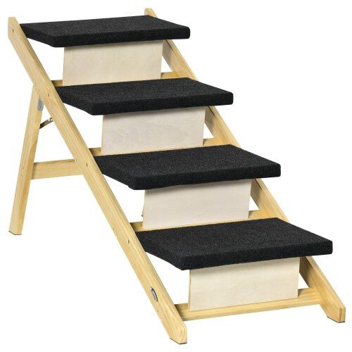 PawHut escalera plegable de madera 2 en 1 para perros, , large Imagen numero 1