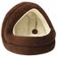Vidaxl cama redonda marrón para gatos, , large indicador imagen numero 2