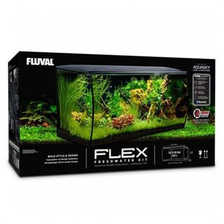 Acuario Flex 123 l para peces color Negro