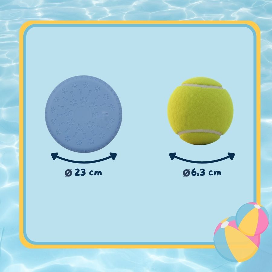 Summer Vibes Frisbee con Pelota Juguete Azul para perros, , large Imagen numero 3