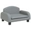vidaXL Cama para perros de tela gris claro 70x45x30 cm, , large indicador imagen numero 7
