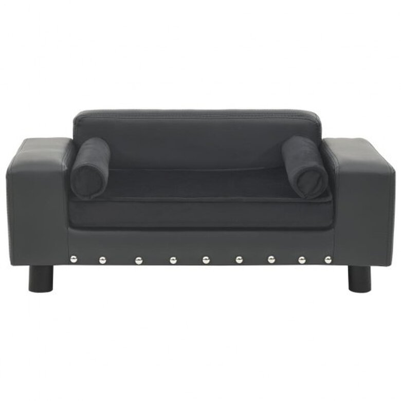 Vidaxl sofá con cojín lavable gris para perros, , large image number null