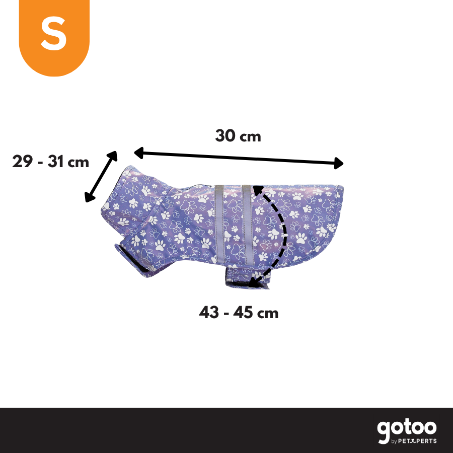 Gotoo Impermeable Estampado Huellas para perros, , large Imagen numero 4
