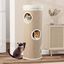 COSTWAY Barril Rascador de 4 Niveles, Poste rascador para Gatos para M&uacute;ltiples Gatos con Cama de Percha Removible, Tablero Rascador de Sisal, Estera de Bamb&uacute; para Gato de Interior (De Yute), , large indicador imagen numero 2