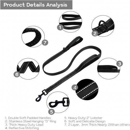 Edipets correa alta resistencia negra para perros, , large Imagen numero 3