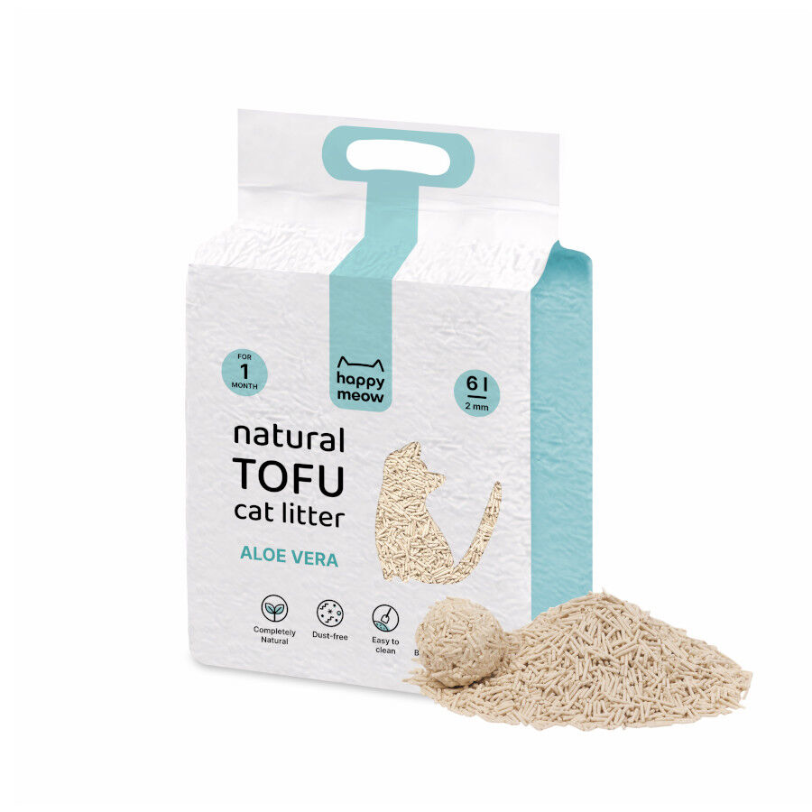 Happy Meow Arena Natural Tofu Aloe Vera para gatos, , large Imagen numero 2