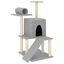 VidaXL Rascador para gatos con postes de sisal gris claro 110,5 cm, , large indicador imagen numero 1