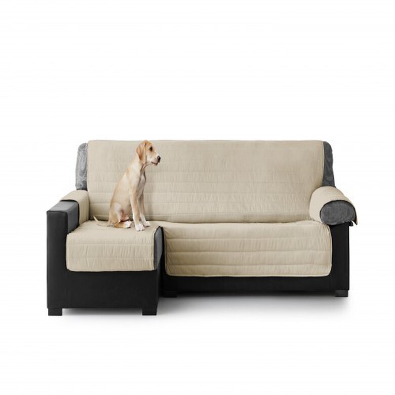 Cubre Sofa Acolchado Chaise Longue Izquierdo color Crudo, , large image number null