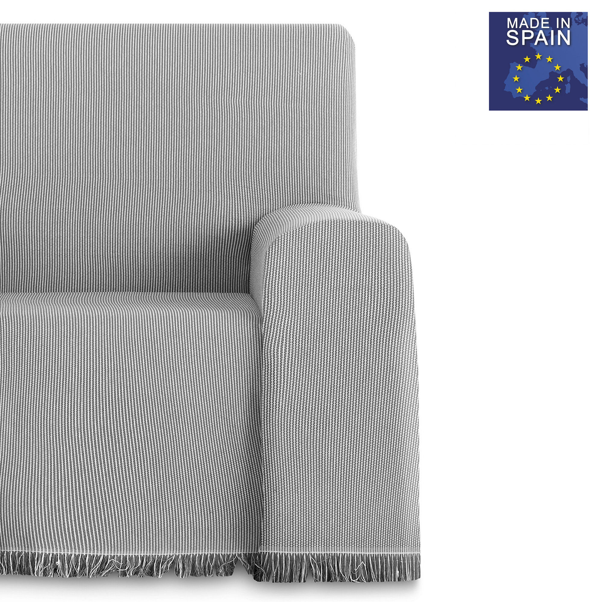 Pack de 2 Plaid Paul Colchas Multiusos 180 x 260 cm Gris Oscuro, , large Imagen numero 2