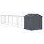 vidaXL Caseta perros con tejado acero galvanizado gris 117x609x123 cm, , large indicador imagen numero 16