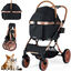 COSTWAY Cochecito para Perros 3 en 1, Carrito para Perros Plegable con Transport&iacute;n Removible, Sombra Solar, Almohadilla Extra&iacute;ble, Cintur&oacute;n de Seguridad, Cesta y Portavasos, Carro Mascotas, Carga 25kg, , large indicador imagen numero 1
