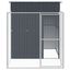 vidaXL Caseta perros con corral acero galvanizado gris 165x251x181 cm, , large indicador imagen numero 19