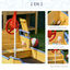 Outsunny Arenero Infantil de Madera Diseño de Galeón con 2 Escalones Banco con Almacenaje Bandera y Timón Cajón de Arena de Jardín para Niños de +3 Años 158x78x45,5 cm Natural, , large indicador imagen numero 5