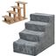 PawHut Escalera de 4 peldaños Gris para mascotas, , large indicador imagen numero 1