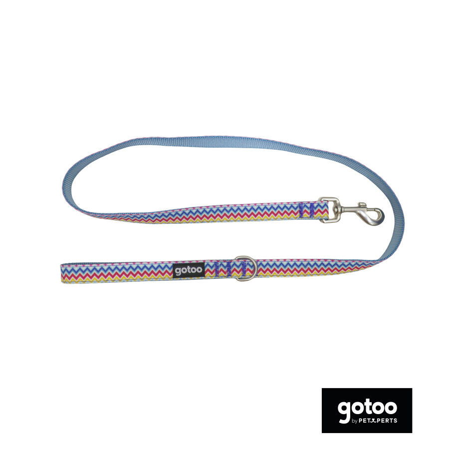 Gotoo Correa estampada rayas zig-zag para perros, , large Imagen numero 2