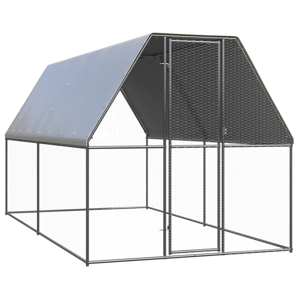 vidaXL Jaula gallinero de acero galvanizado 3x12x2 m, , large Imagen numero 11