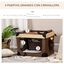 PawHut Transportín Mochila para Perros y Gatos Bolsa de Transporte para Mascotas Plegable con Cojín Suave y 2 Correas del Hombro para Coche Avión Viaje 60x41x41 cm Marrón, , large indicador imagen numero 4