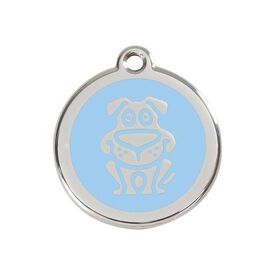 Red dingo Placa identificativa Acero Inoxidable Esmalte Perro Azul Claro para perros