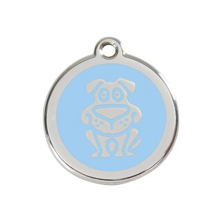 Red dingo Placa identificativa Acero Inoxidable Esmalte Perro Azul Claro para perros