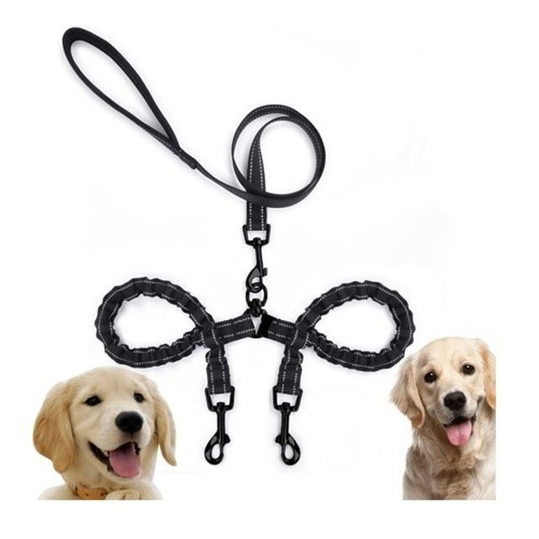 Edipets correa doble antitirones mango acolchado para perros, , large image number null
