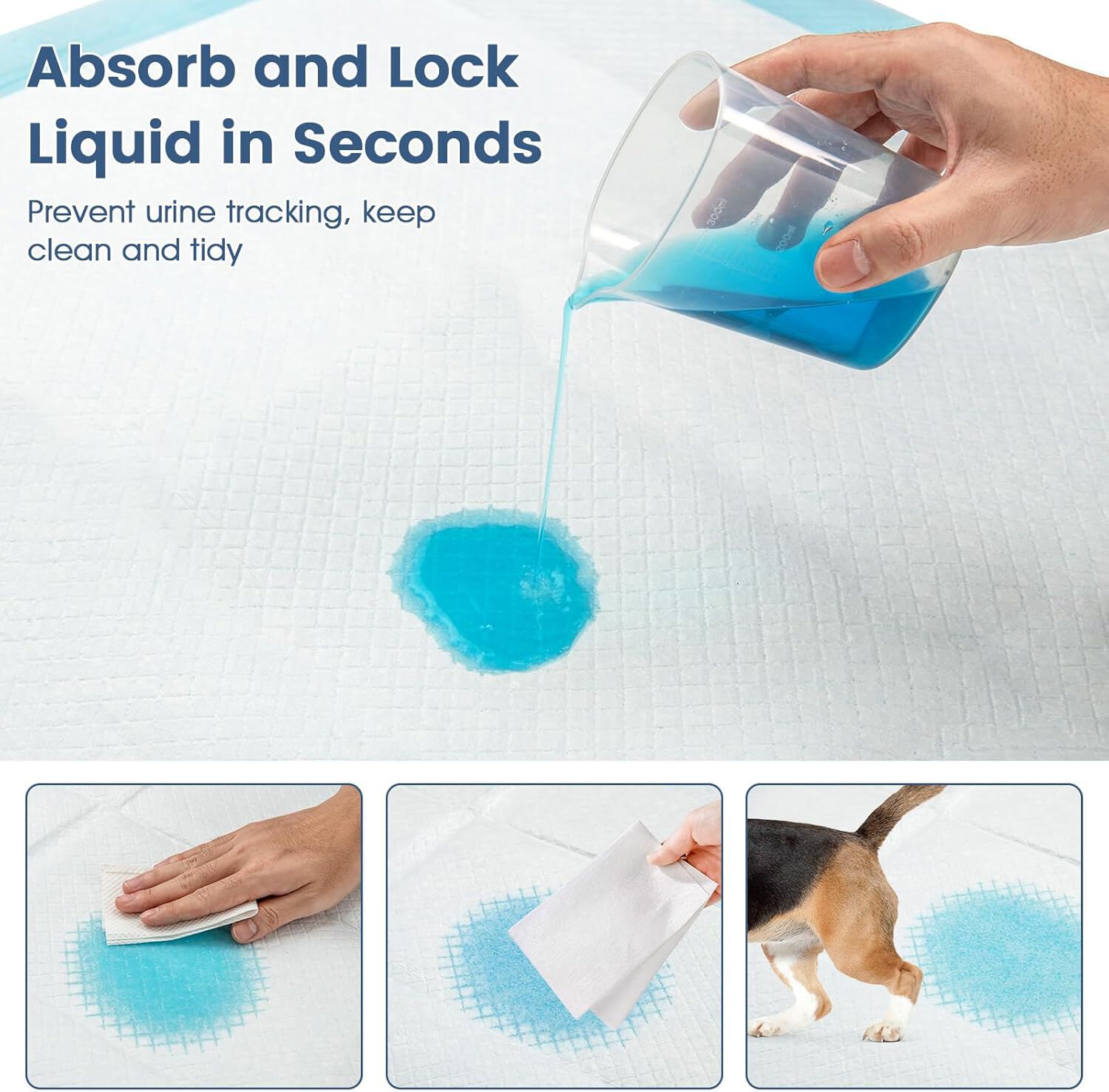 COSTWAY Almohadillas de Adiestramiento de Perros y Cachorros, 90 x 60 cm (150 Unidades) Empapadores Perros de 6 Capas, Almohadillas Desechables, Transpirables, Secado Rápido, A Prueba de Fuga thumbnail