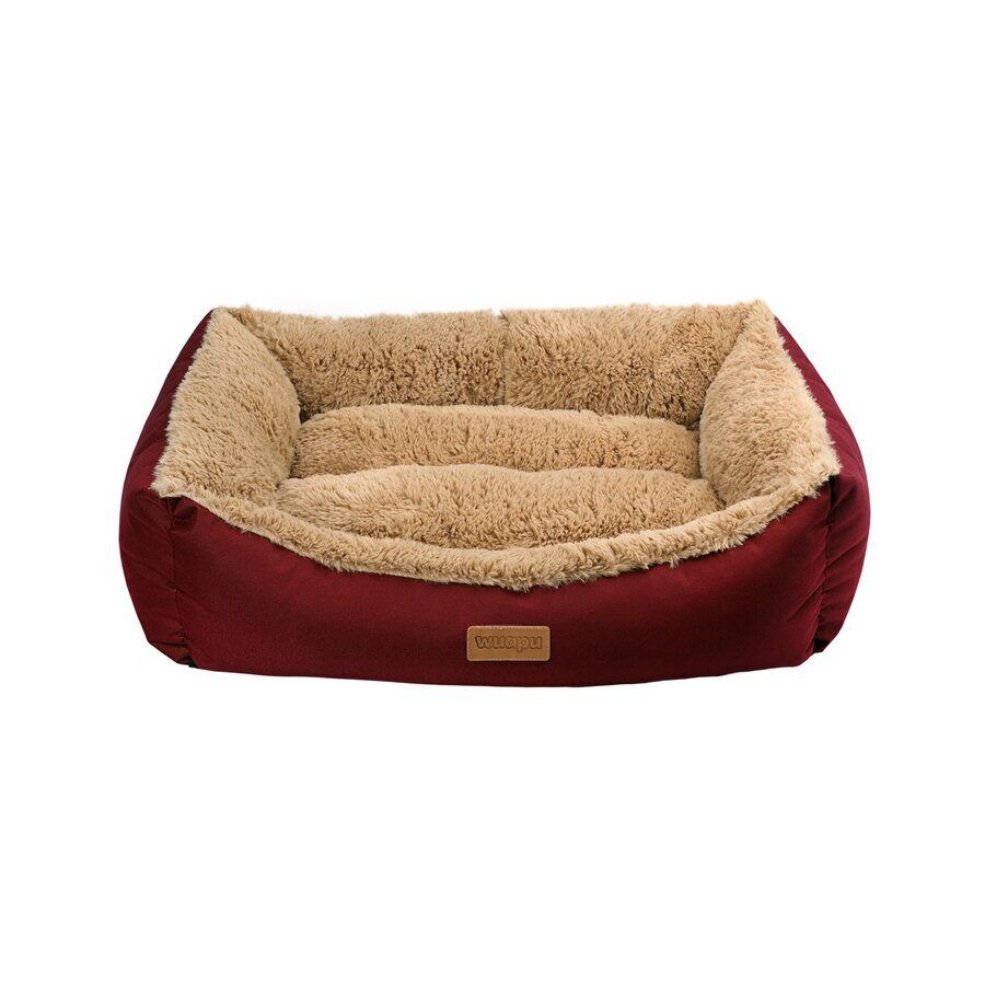WUAPU CAMA RECT. SERIE TUCA 95x75x28 GRANATE/BEIGE, , large Imagen numero 1