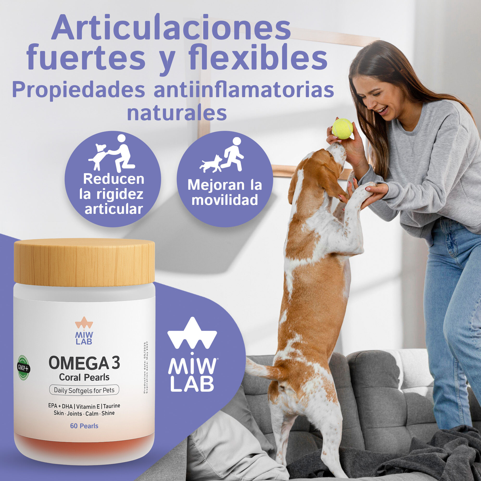 MIWLAB Suplemento Natural Pelaje para perros y gatos thumbnail