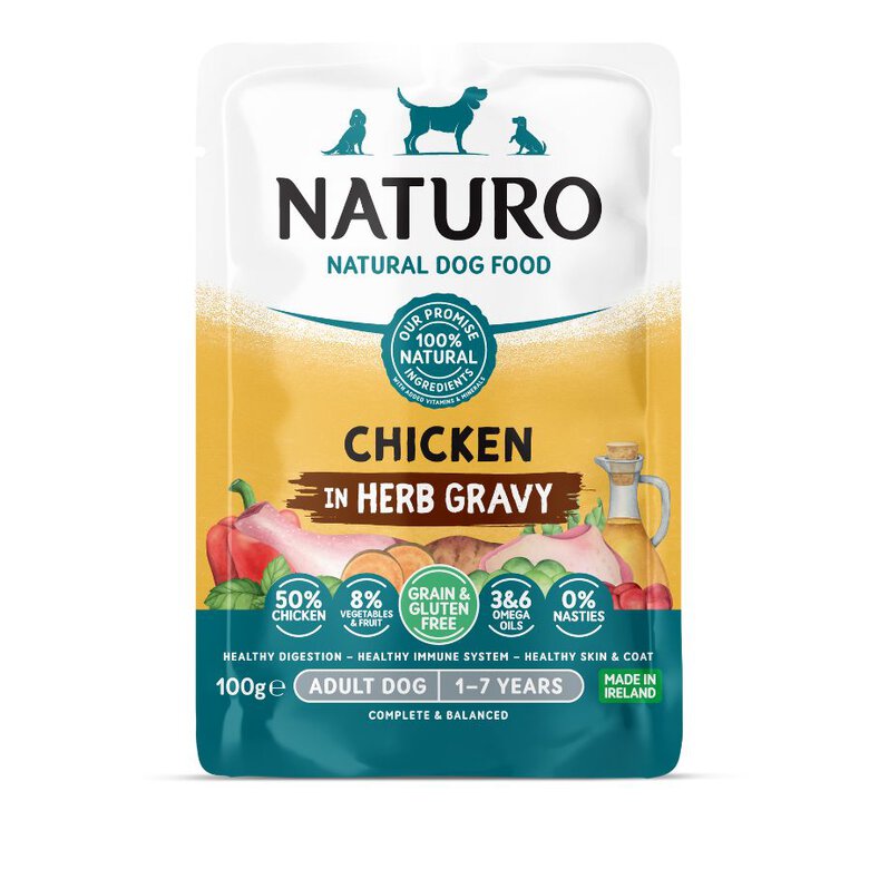 NATURO PERRO ADULT POUCH GF POLLO 100G, , large image number null